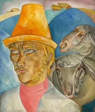El pastor en las montañas 1920 Boris Dmitrievich Grigoriev Pinturas al óleo